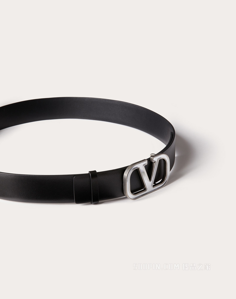 VLogo Signature 小牛皮腰带（宽 3.5 厘米）