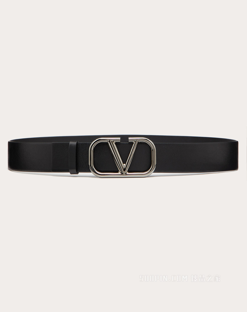 VLogo Signature 小牛皮腰带（宽 4 厘米）