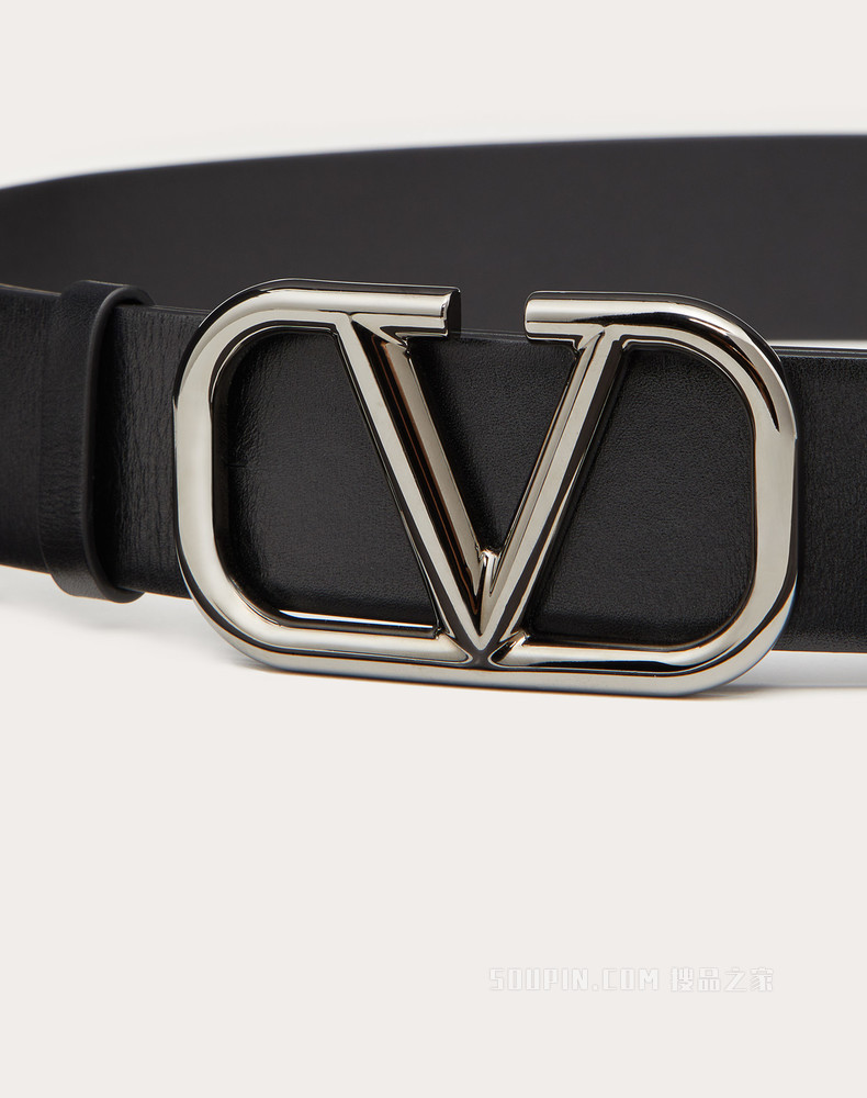 VLogo Signature 小牛皮腰带（宽 4 厘米）
