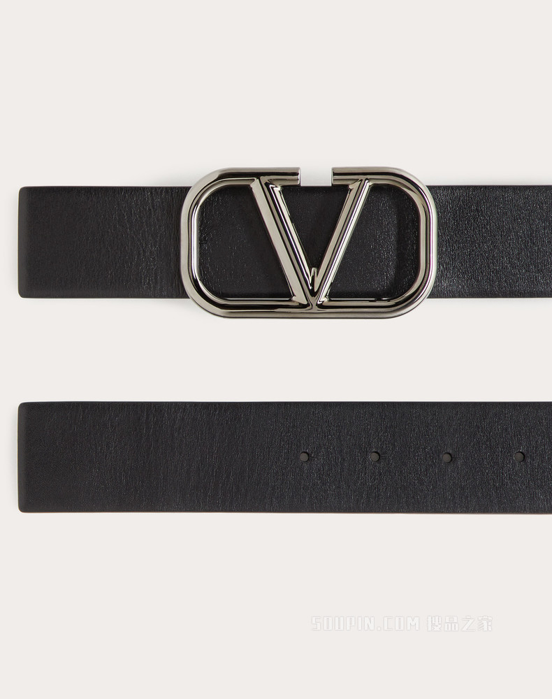 VLogo Signature 小牛皮腰带（宽 4 厘米）
