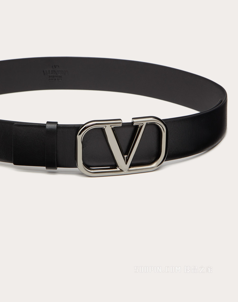 VLogo Signature 小牛皮腰带（宽 4 厘米）