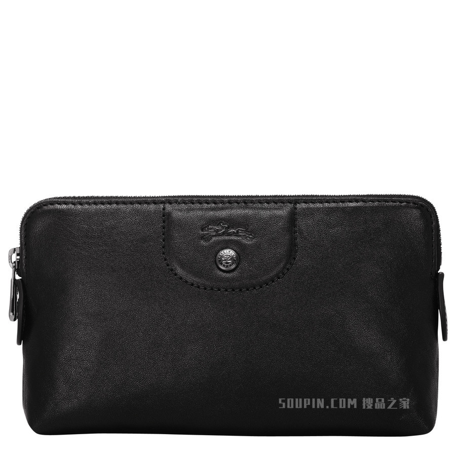 Le Pliage Cuir 小袋 - 黑色