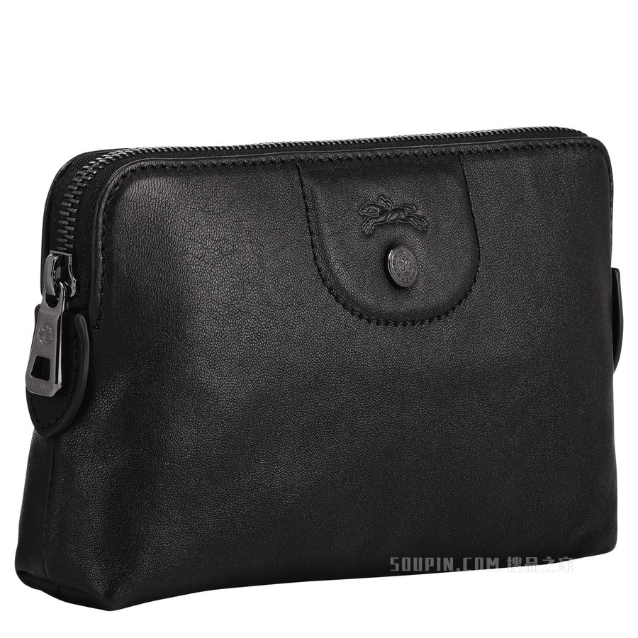Le Pliage Cuir 小袋 - 黑色