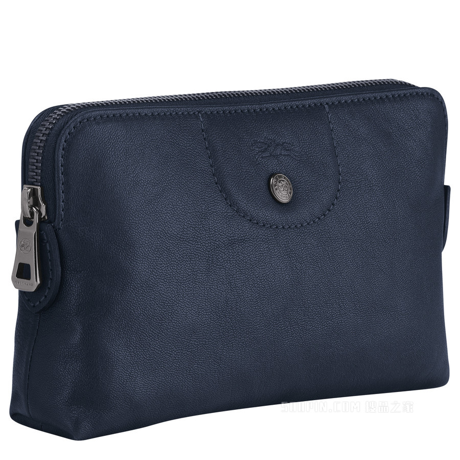 Le Pliage Cuir 小袋 - 蓝色