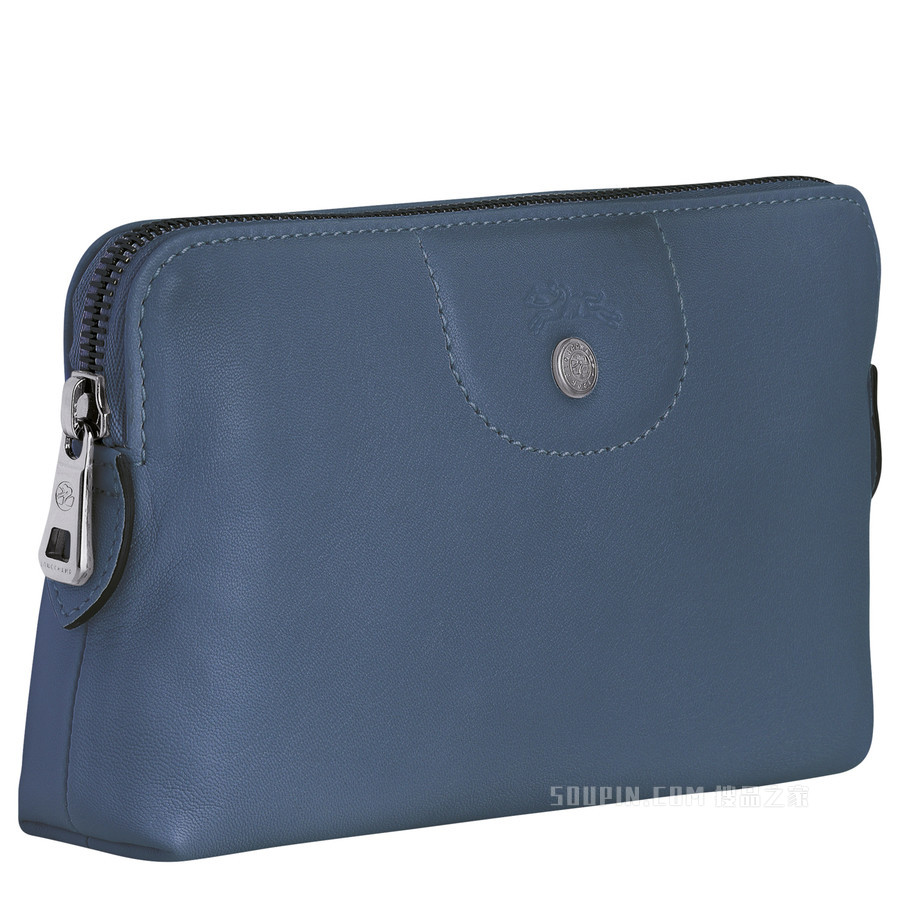 Le Pliage Cuir 小袋 - 蓝色