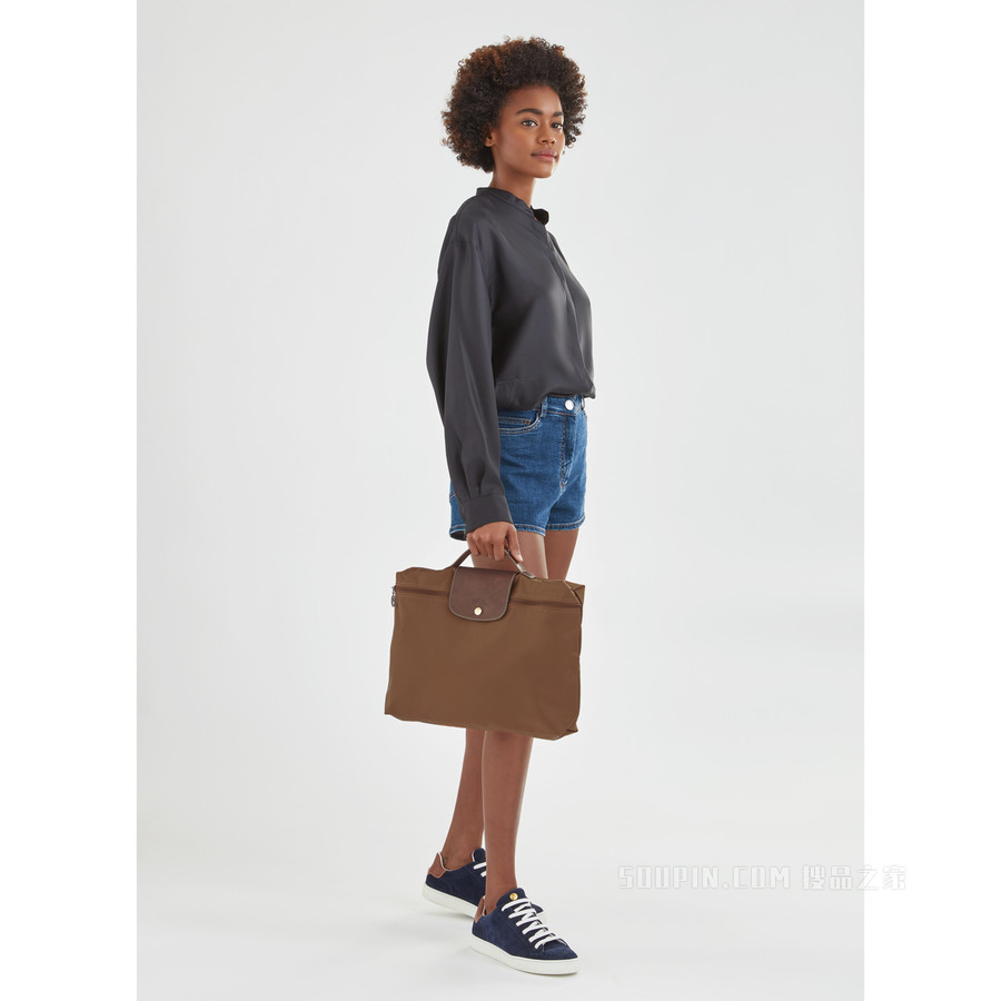 Le Pliage Original 公文包小号 - 棕色