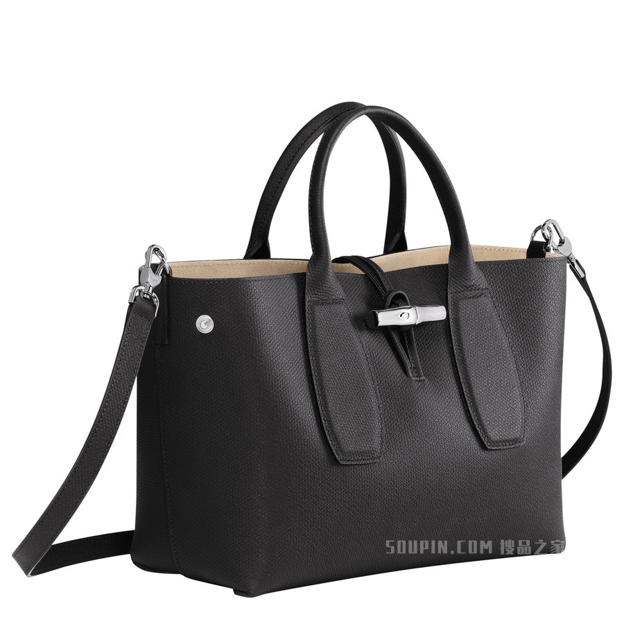 Roseau 手提包中号 - 黑色