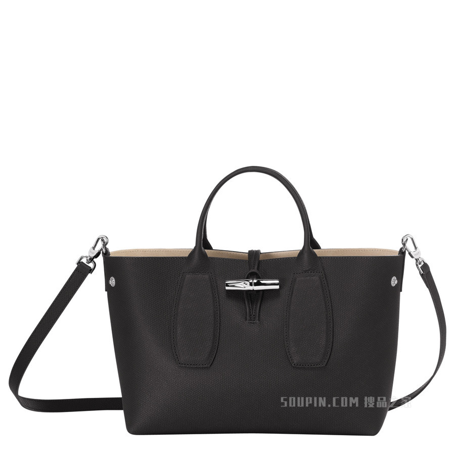 Roseau 手提包中号 - 黑色