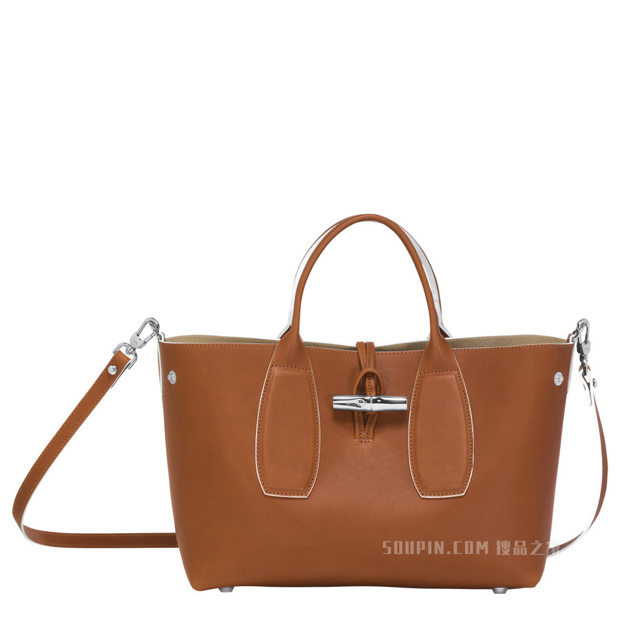 Roseau 手提包中号 - 棕色