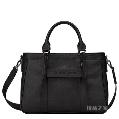 Longchamp 3D 手提包小号 - 黑色