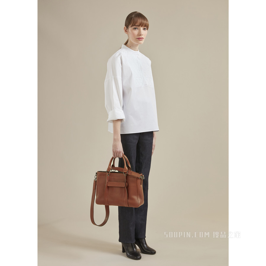 Longchamp 3D 手提包小号 - 橘色
