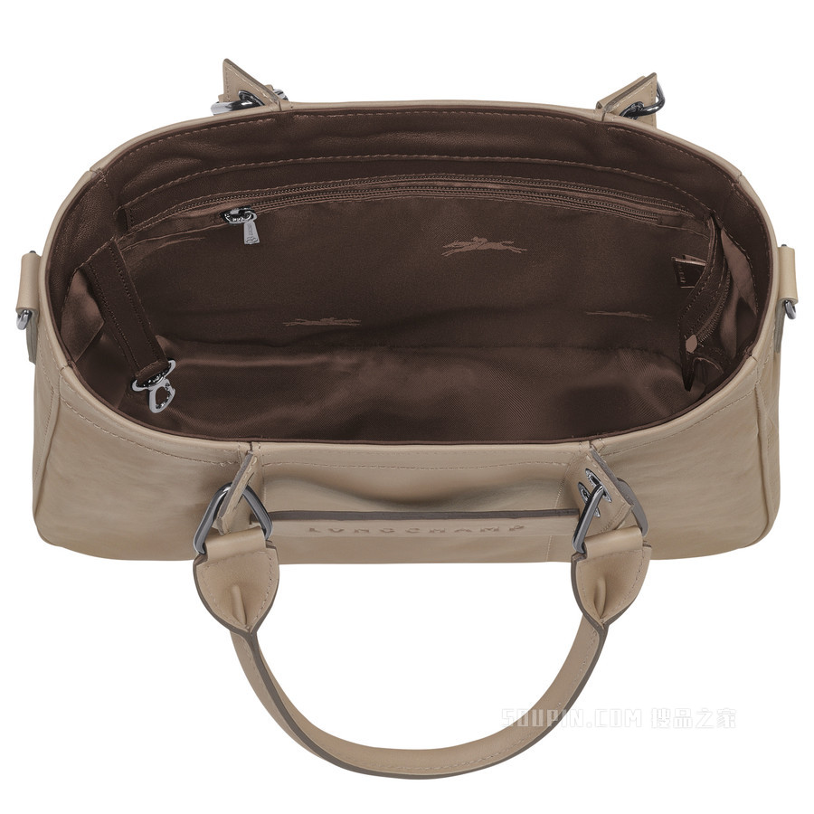 Longchamp 3D 手提包小号 - 米色