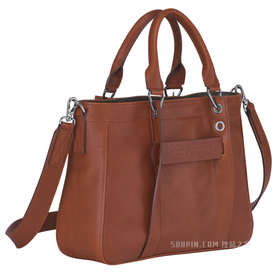 Longchamp 3D 手提包小号 - 棕色