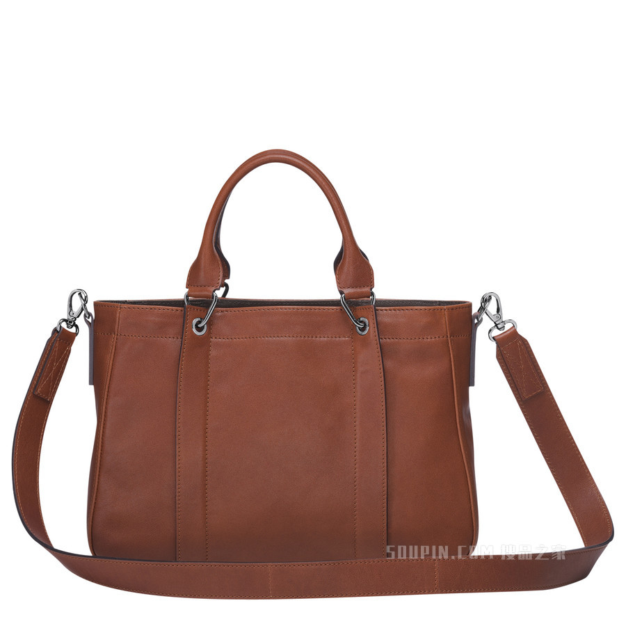 Longchamp 3D 手提包小号 - 棕色