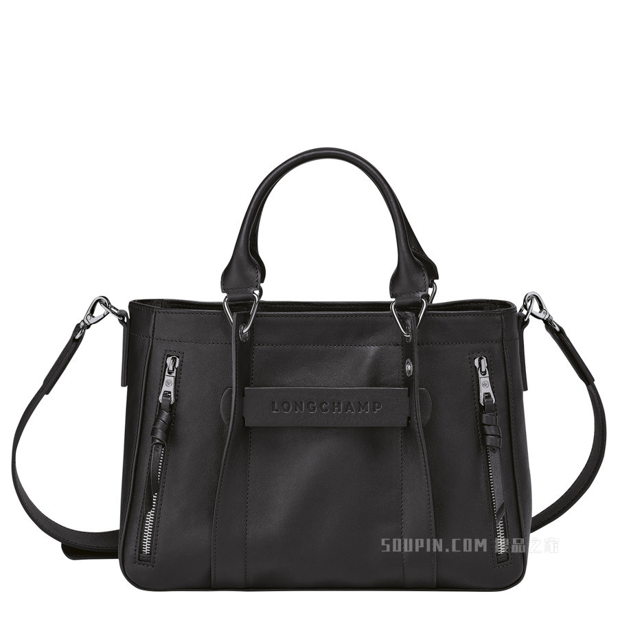 Longchamp 3D 手提包小号 - 黑色