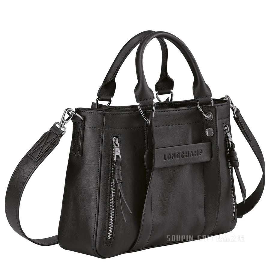 Longchamp 3D 手提包小号 - 黑色