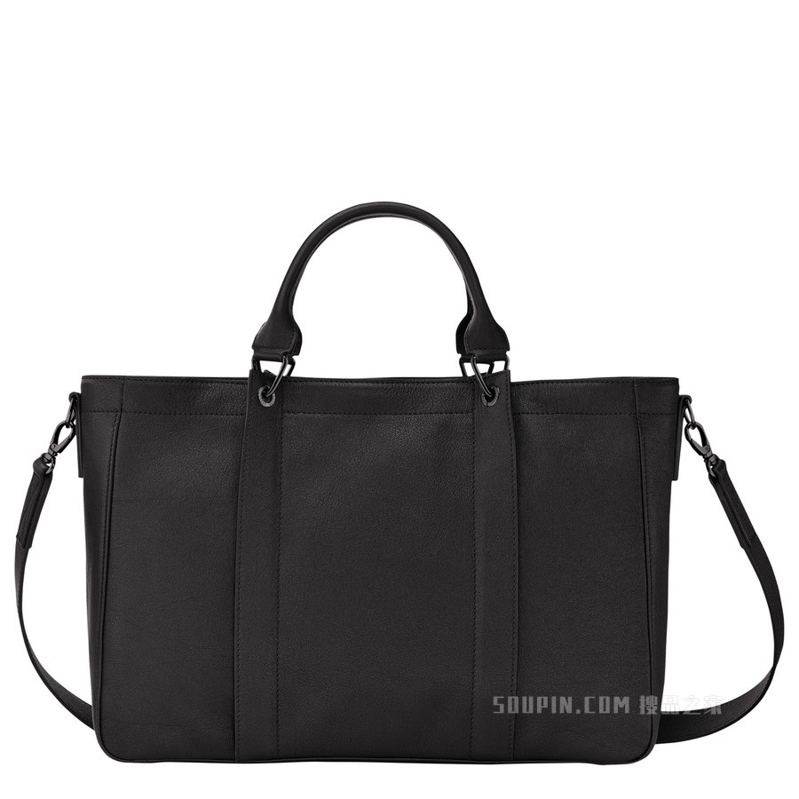 Longchamp 3D 手提包中号 - 黑色