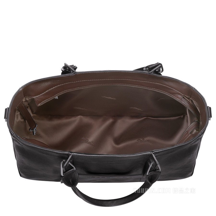 Longchamp 3D 手提包中号 - 黑色