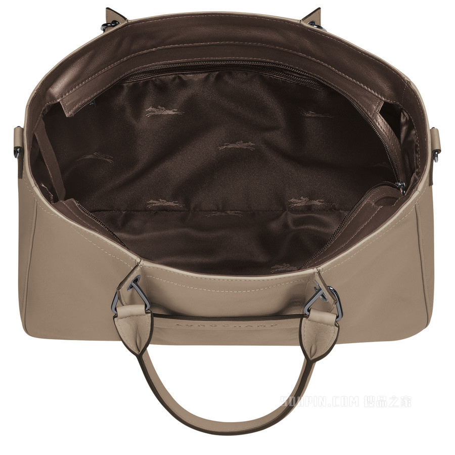 Longchamp 3D 手提包中号 - 米色