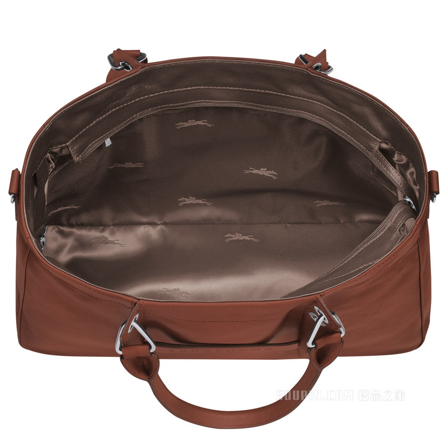 Longchamp 3D 手提包中号 - 棕色