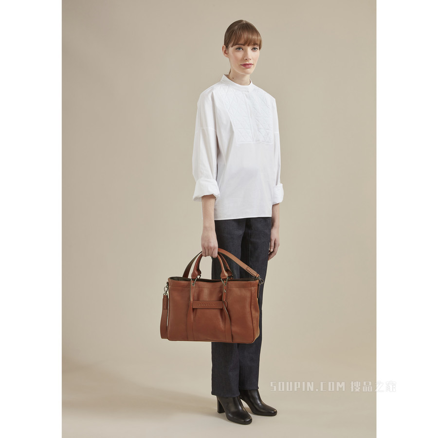 Longchamp 3D 手提包中号 - 蓝色