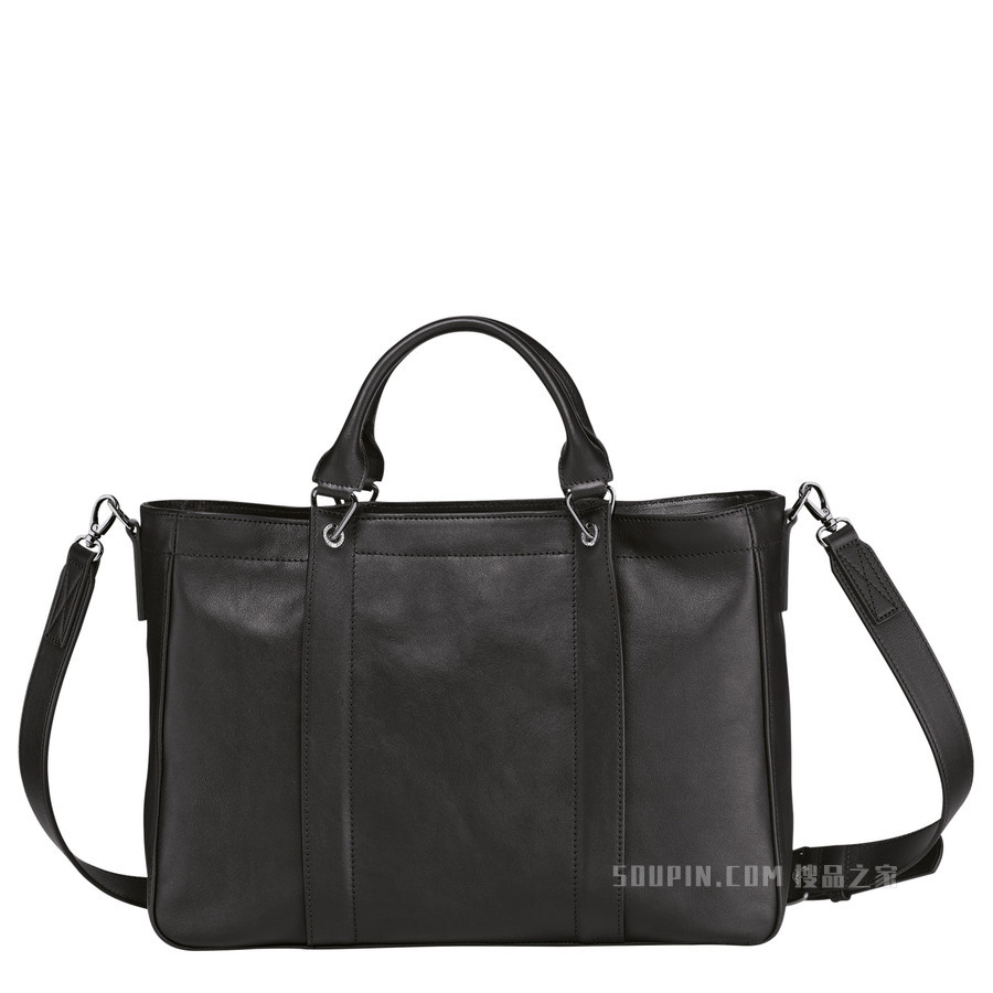 Longchamp 3D 手提包中号 - 黑色