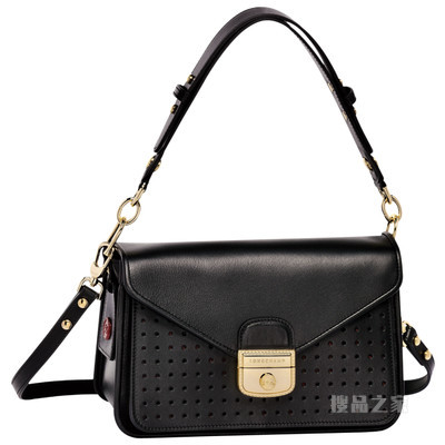 Mademoiselle Longchamp 系列 斜挎包小号 - 黑色