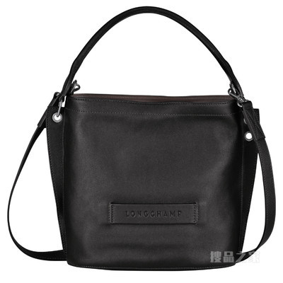 Longchamp 3D 斜挎包 - 黑色