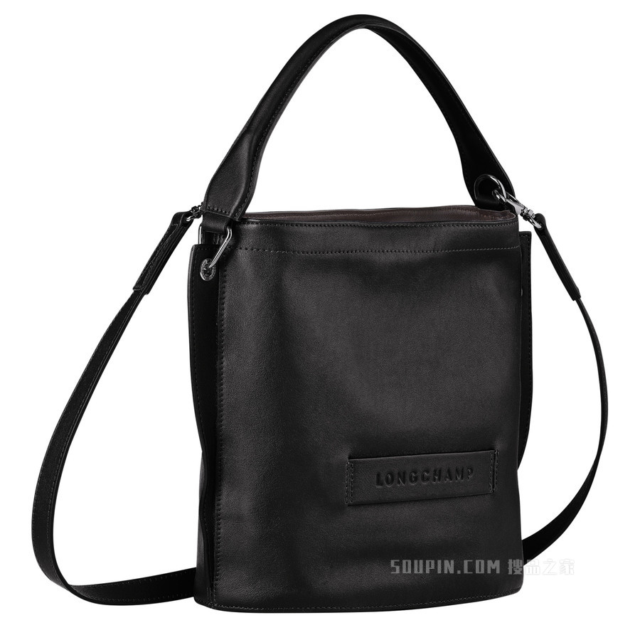 Longchamp 3D 斜挎包 - 黑色