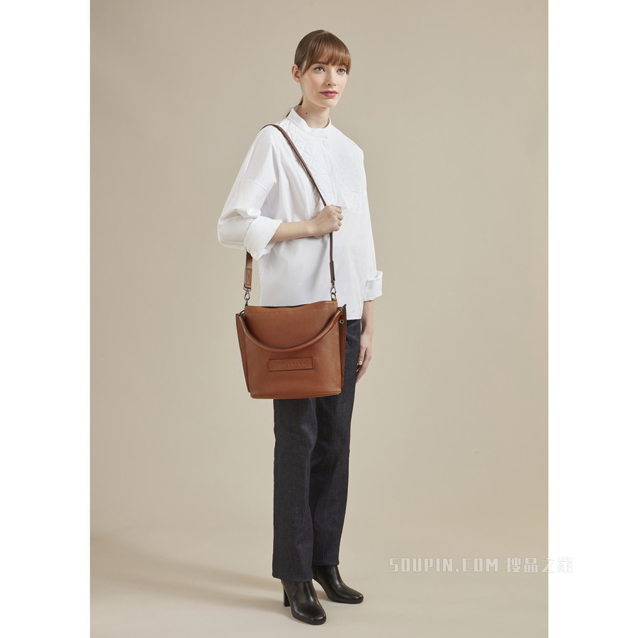 Longchamp 3D 斜挎包 - 橘色