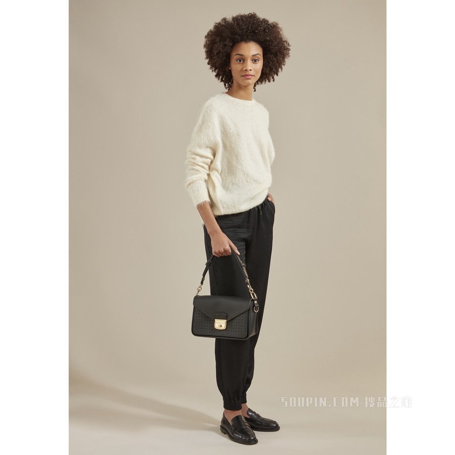 Mademoiselle Longchamp 系列 斜挎包小号 - 黑色