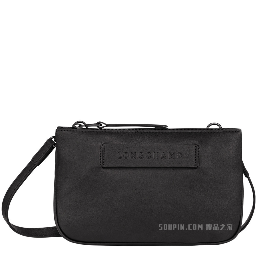 Longchamp 3D 斜挎包 - 黑色
