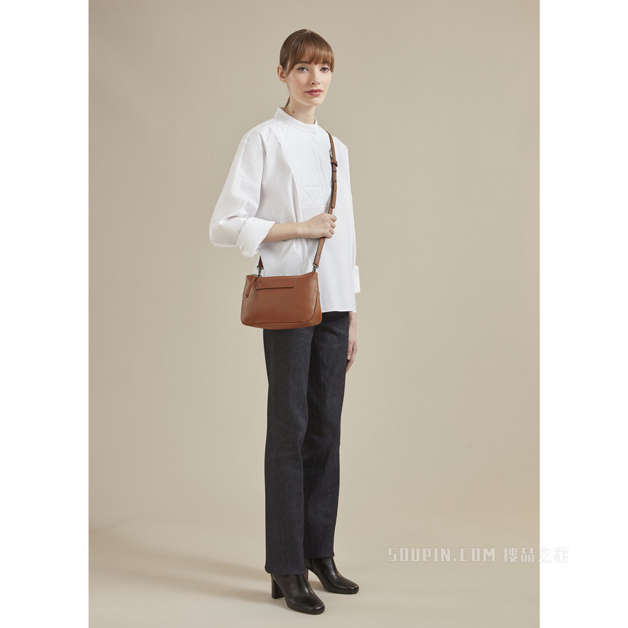Longchamp 3D 斜挎包 - 橘色