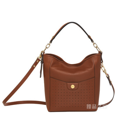 Mademoiselle Longchamp 系列 单肩包小号 - 棕色