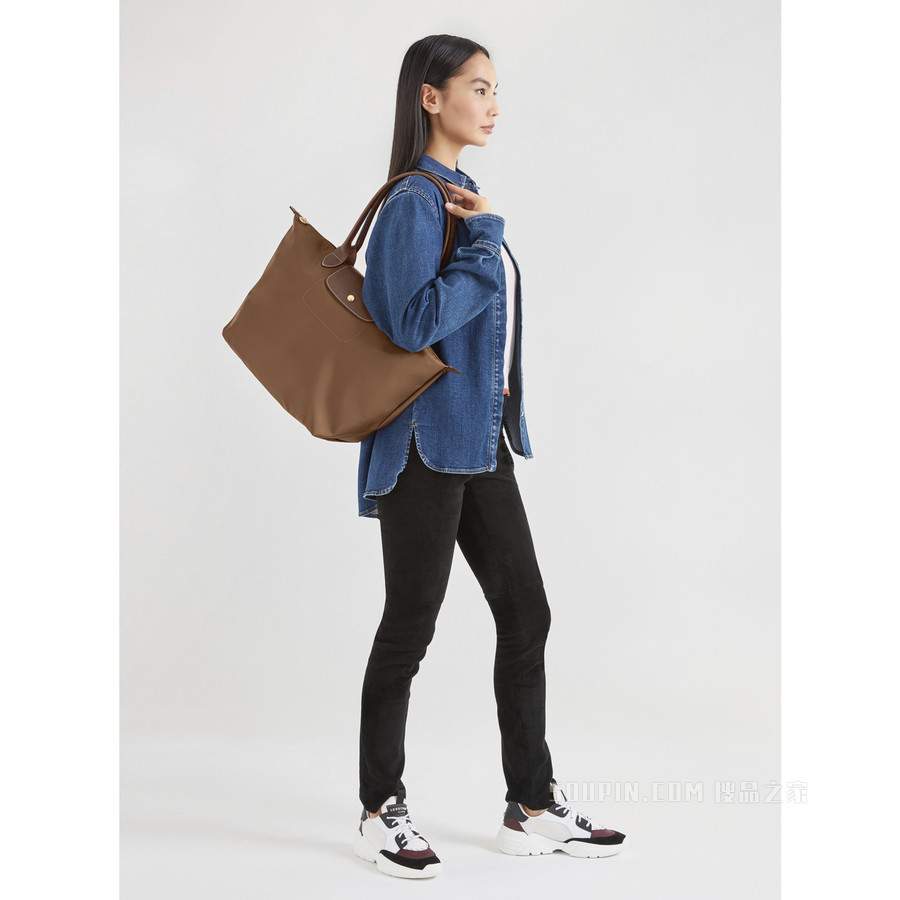 Le Pliage Original 单肩包大号 - 棕色