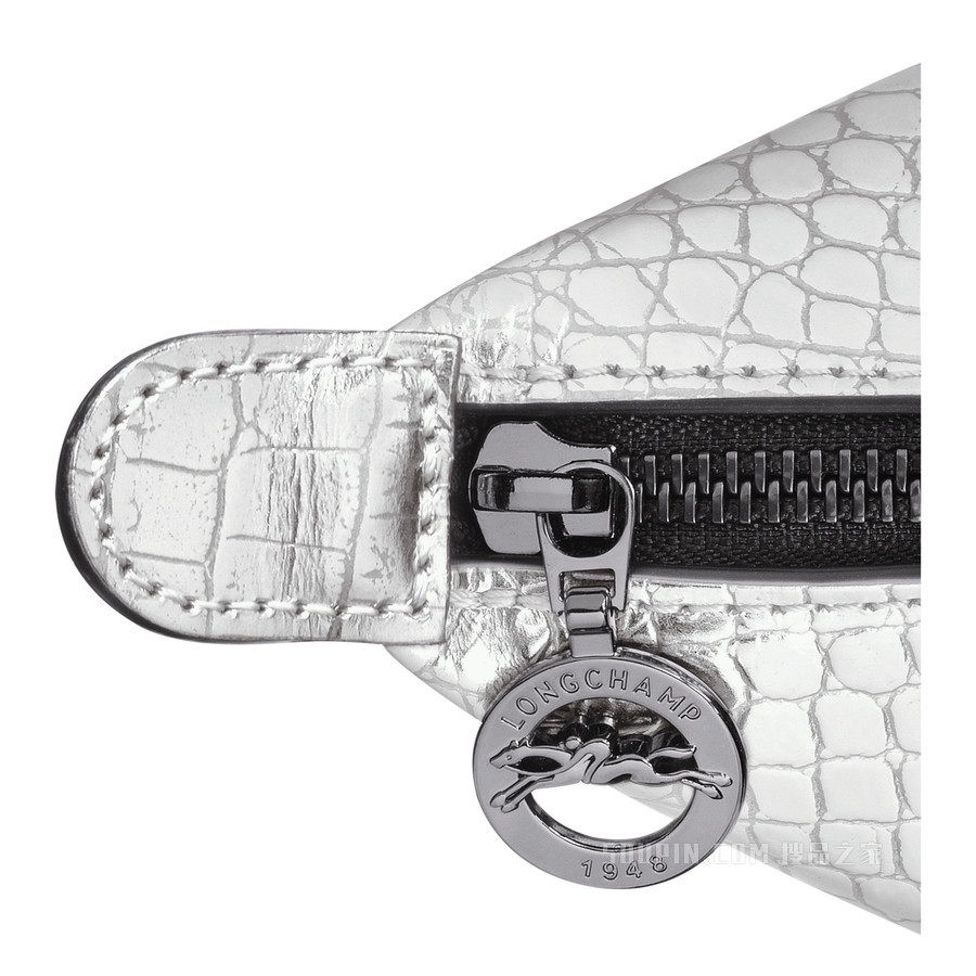 Le Pliage Cuir Croco 手提包特小号 - 灰色