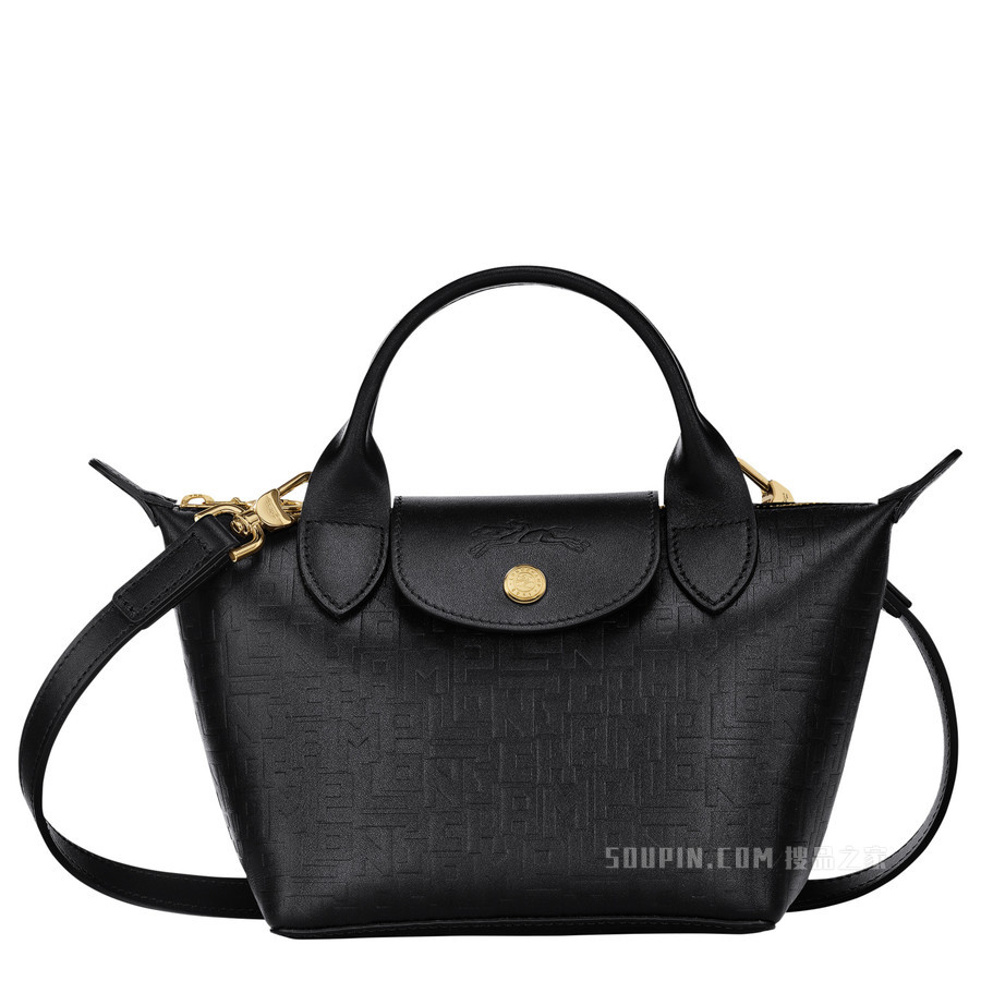 Le Pliage Cuir LGP 手提包特小号 - 黑色