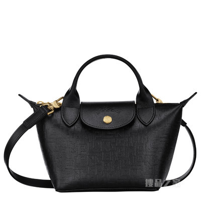 Le Pliage Cuir LGP 手提包特小号 - 黑色