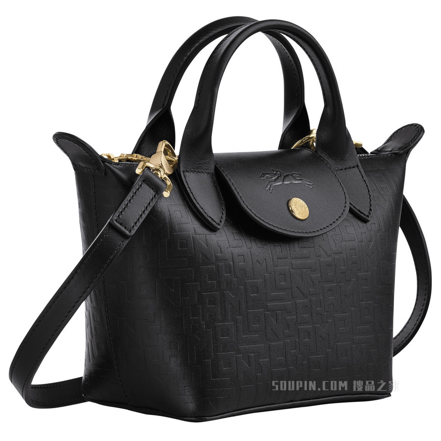 Le Pliage Cuir LGP 手提包特小号 - 黑色