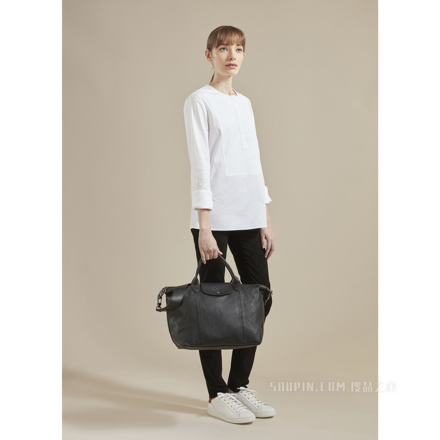 Le Pliage Cuir 手提包 M - 黑色