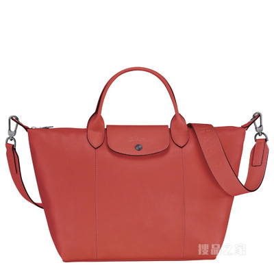 Le Pliage Cuir 手提包 M - 橘色