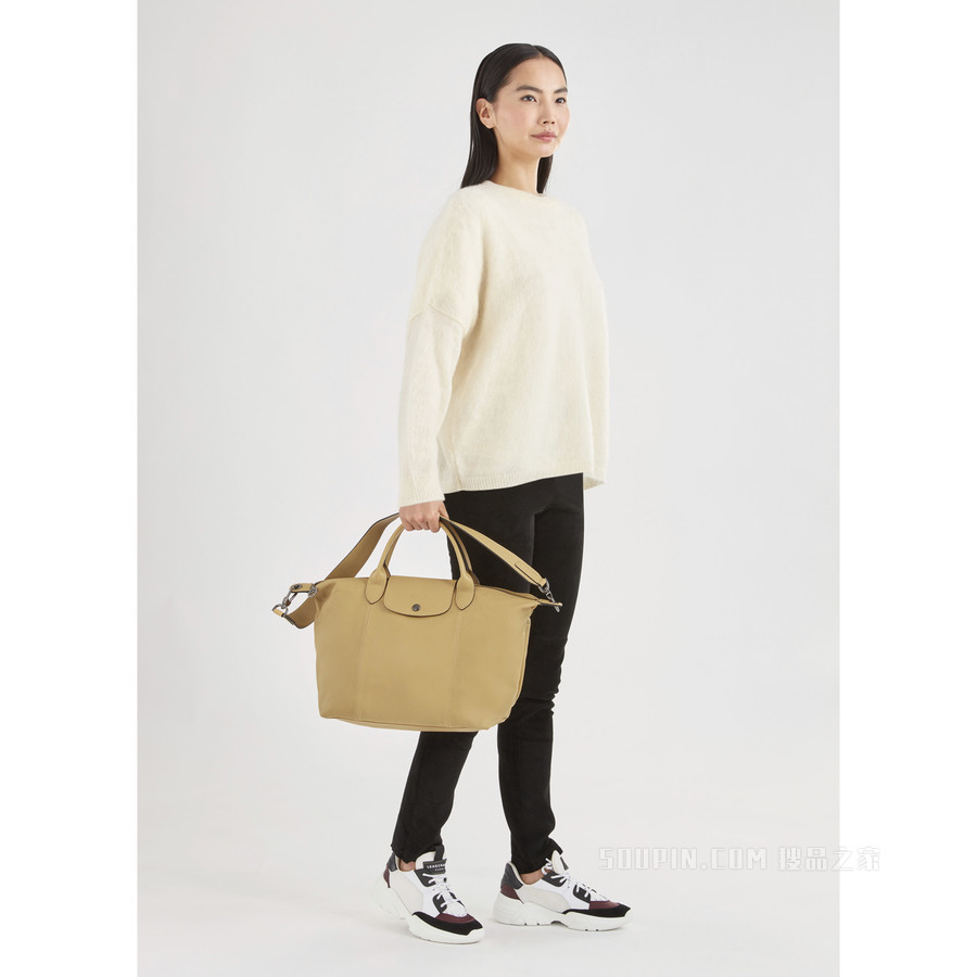 Le Pliage Cuir 手提包 M - 米色