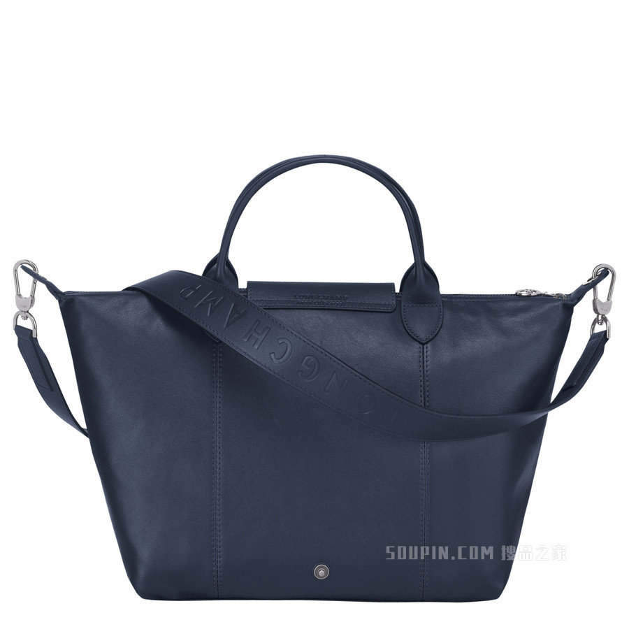 Le Pliage Cuir 手提包 M - 蓝色