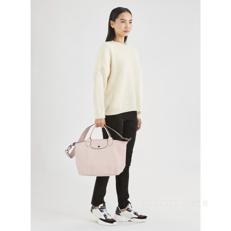 Le Pliage Cuir 手提包 M - 粉红色