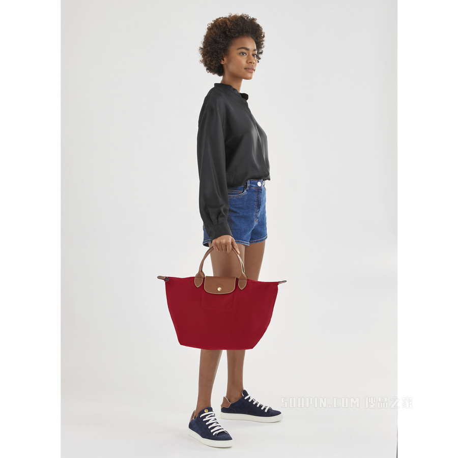 Le Pliage Original 手提包中号 - 红色