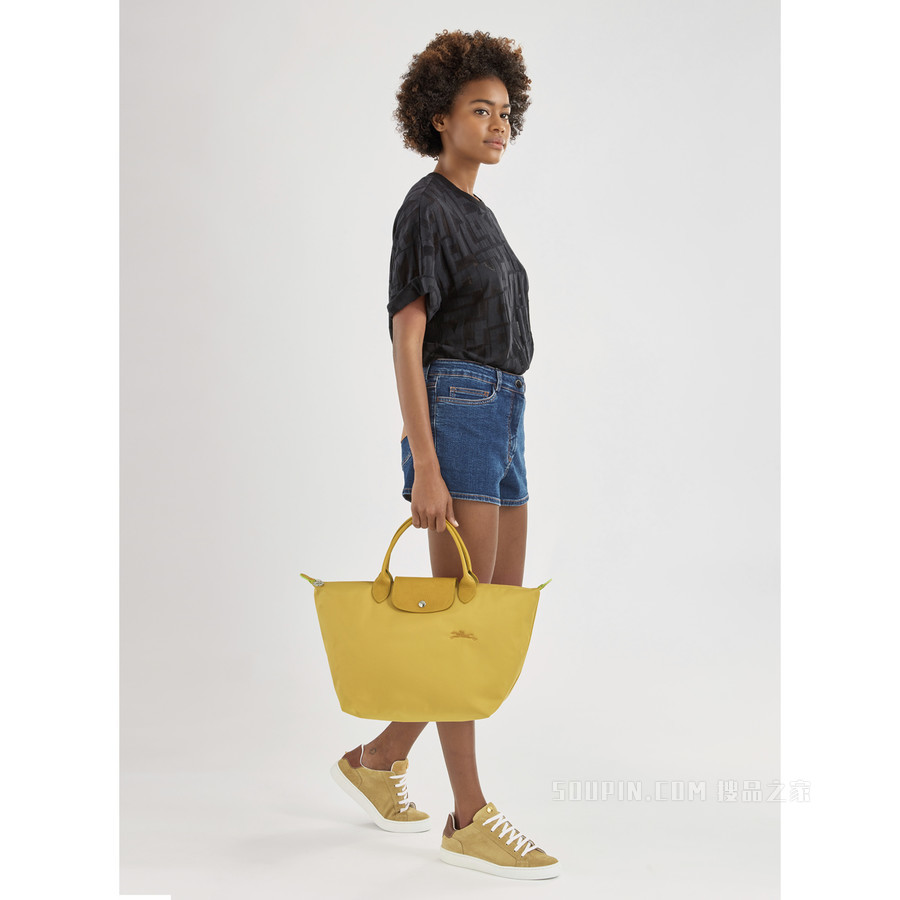 Le Pliage Green 手提包中号 - 黄色