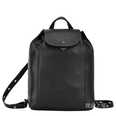 Le Pliage Cuir 双肩背包 - 黑色