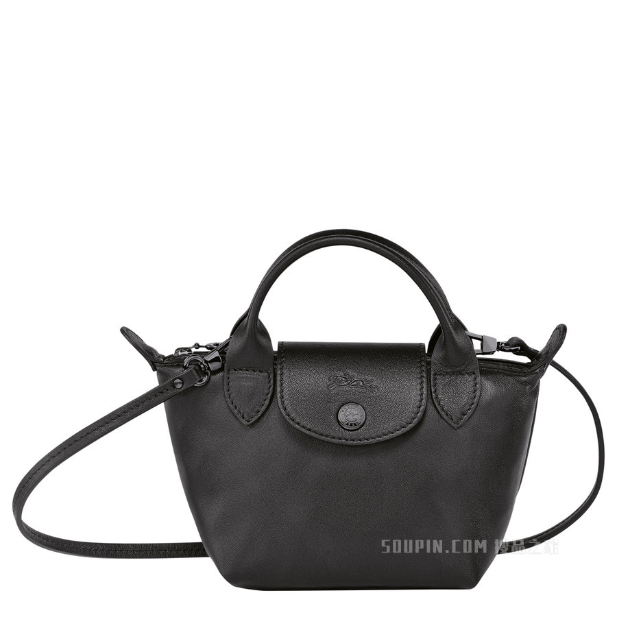 Le Pliage Cuir 斜挎包 - 黑色