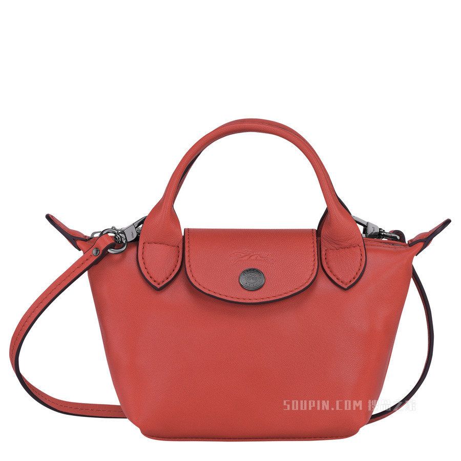 Le Pliage Cuir 斜挎包 - 橘色