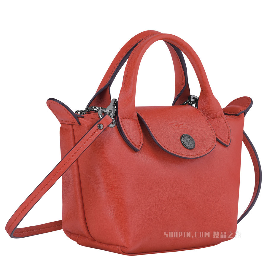 Le Pliage Cuir 斜挎包 - 橘色